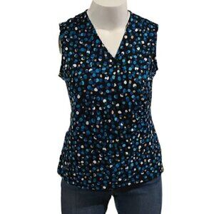 [George] Spotted V-neck Top - Size L 12-14